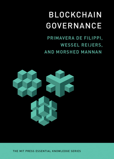 [9780262549059] BLOCKCHAIN GOVERNANCE