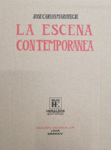[9786124972669] LA ESCENA CONTEMPORÁNEA (edición facsimilar)