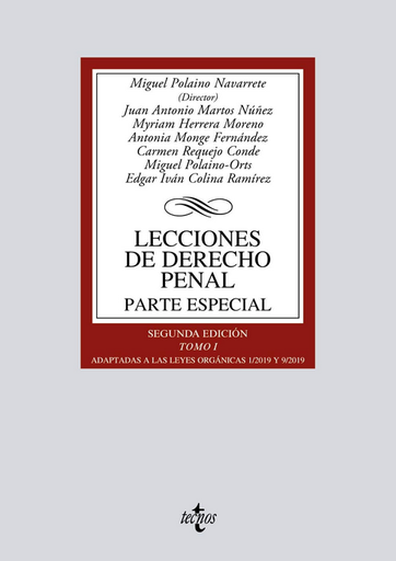 [9788430972043] LECCIONES DE DERECHO PENAL, Parte Especial I