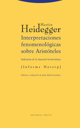 [9788481645521] INTERPRETACIONES FENOMENOLÓGICAS SOBRE ARISTÓTELES