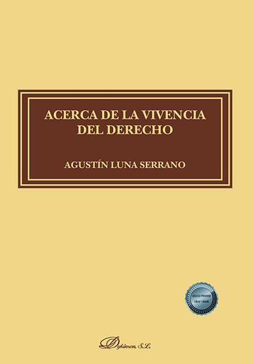 [9788411707985] ACERCA DE LA VIVENCIA DEL DERECHO