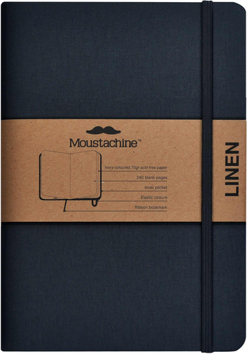 [9798888270035] Libreta MOUSTACHINE CLASSIC LINO NEGRO - Large (20x26 cms)