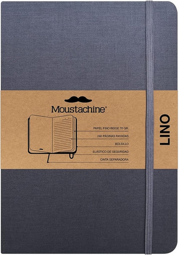 [9798888270158] Libreta MOUSTACHINE CLASSIC LINO GRIS - Large