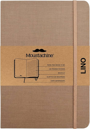 [9798888270165] Libreta MOUSTACHINE CLASSIC LINO HABANO OSCURO - Large (20x26 cm)
