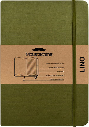 [9798888271339] Libreta MOUSTACHINE CLASSIC LINO VERDE MILITAR - Medium