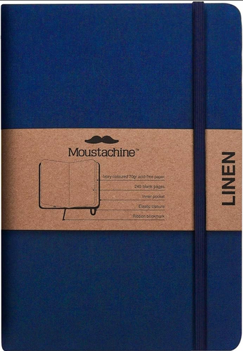 [9798888271377] Libreta MOUSTACHINE CLASSIC LINO AZUL OSCURO - Medium