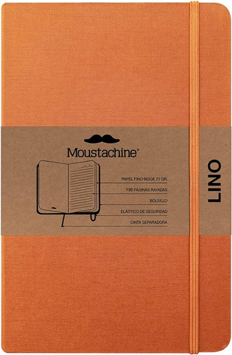 [9798888272428] Libreta MOUSTACHINE CLASSIC LINO OCRE - Pocket (9x14 cm)