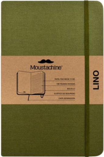 [9798888272459] Libreta MOUSTACHINE CLASSIC LINO VERDE MILITAR - Pocket