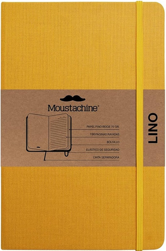 [9798888272510] Libreta MOUSTACHINE CLASSIC LINO AMARILLO - Pocket