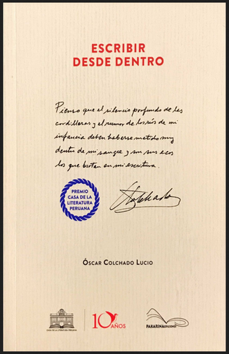 [9786124456121] ESCRIBIR DESDE DENTRO
