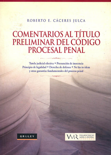 [9789972041747] COMENTARIOS AL TÍTULO PRELIMINAR DEL CÓDIGO PROCESAL PENAL