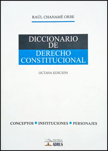 [9786124049101] DICCIONARIO DE DERECHO CONSTITUCIONAL