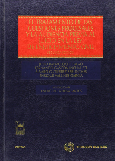 [9788447031979] EL TRATAMIENTO DE LAS CUESTIONES PROCESALES Y LA AUDIENCIA PREVIA AL JUICIO EN LA LEY DE ENJUICIAMIE...