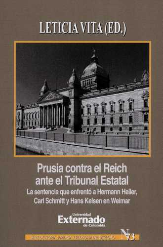 [9789587723540] PRUSIA CONTRA EL REICH ANTE EL TRIBUNAL ESTATAL.