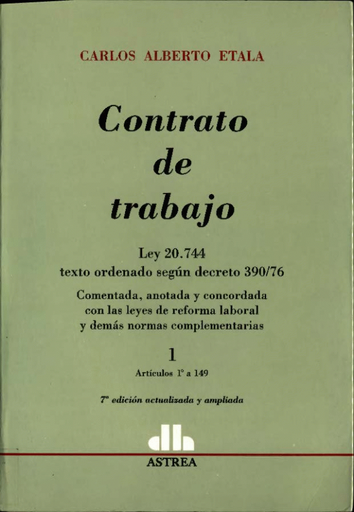 [9789505089499] CONTRATO DE TRABAJO