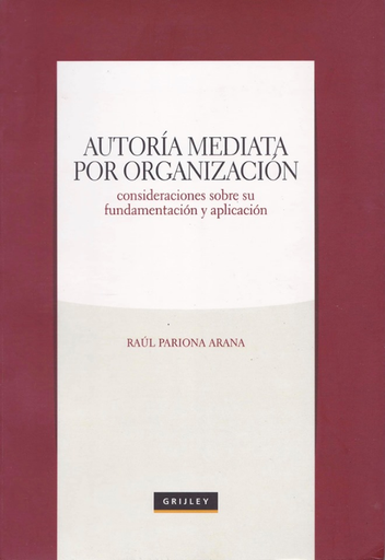 [9789972042386] AUTORÍA MEDIATA POR ORGANIZACIÓN