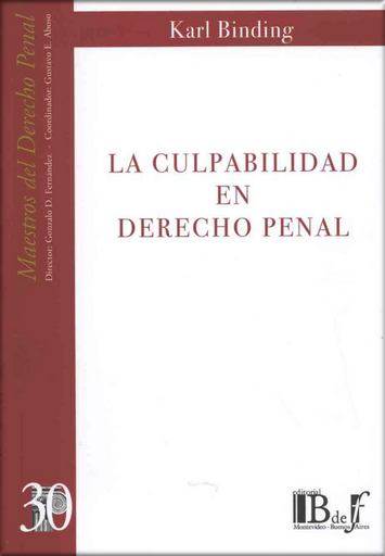 [9789974676275] LA CULPABILIDAD EN DERECHO PENAL