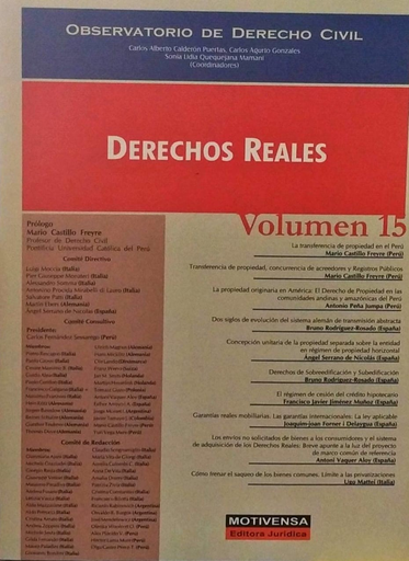 [9786124144042] DERECHOS REALES VOL. 15