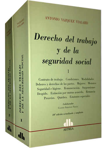 [9789505088102] DERECHO DEL TRABAJO Y DE LA SEGURIDAD SOCIAL (2 tomos)