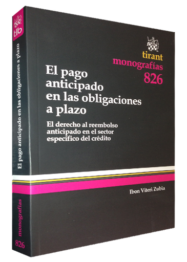 [9788490048894] EL PAGO ANTICIPADO EN LAS OBLIGACIONES A PLAZO