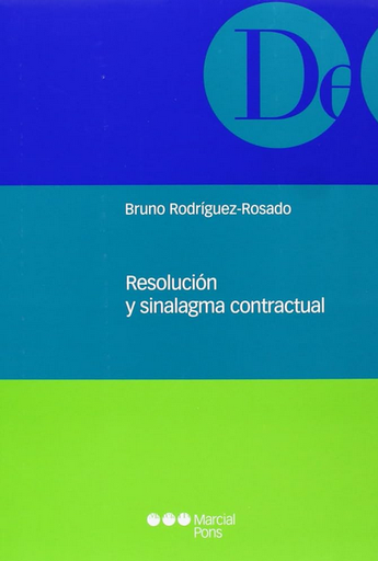 [9788415664314] RESOLUCIÓN Y SINALAGMA CONTRACTUAL