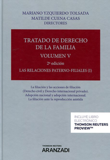 [9788490996652] TRATADO DE DERECHO DE LA FAMILIA. VOL V
