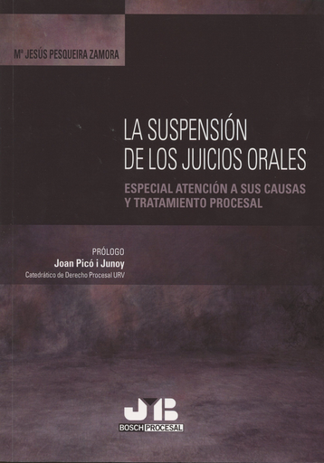[9788494302374] LA SUSPENSIÓN DE LOS JUICIOS ORALES