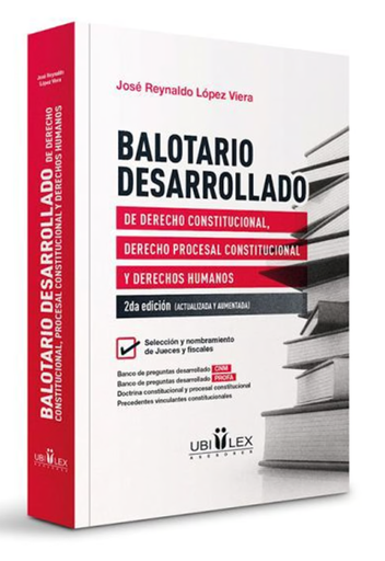 [9786124729430] BALOTARIO DESARROLLADO DE DERECHO CONSTITUCIONAL, DERECHO PROCESAL CONSTITUCIONAL Y DERECHOS HUMANOS