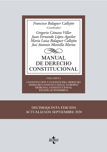 [9788430979875] MANUAL DE DERECHO CONSTITUCIONAL I