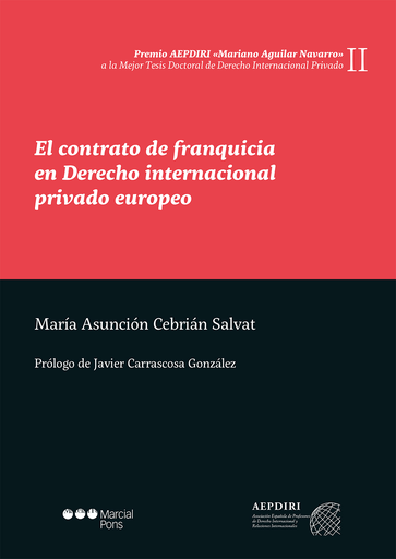 [9788491234425] EL CONTRATO DE FRANQUICIA EN DERECHO INTERNACIONAL PRIVADO EUROPEO