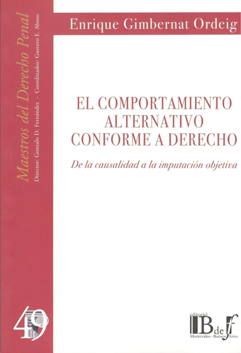 [9789974745179] EL COMPORTAMIENTO ALTERNATIVO CONFORME A DERECHO