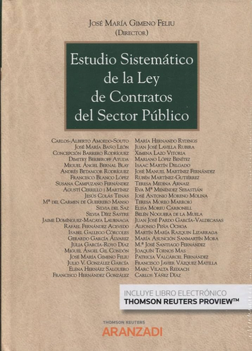 [9788491776277] ESTUDIO SISTEMÁTICO DE LA LEY DE CONTRATOS DEL SECTOR PÚBLICO