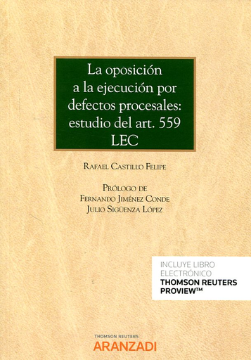 [9788491771968] LA OPOSICIÓN A LA EJECUCIÓN POR DEFECTOS PROCESALES