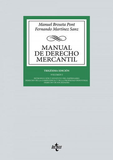 [9788430987931] MANUAL DE DERECHO MERCANTIL