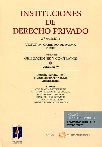 [9788491358138] INSTITUCIONES DE DERECHO PRIVADO (Tomo III: Obligaciones y contratos, Vol. 3)