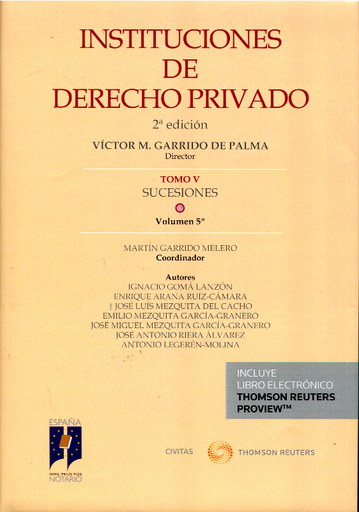 [9788491978480] INSTITUCIONES DE DERECHO PRIVADO (Tomo V: Sucesiones, Vol. 5)