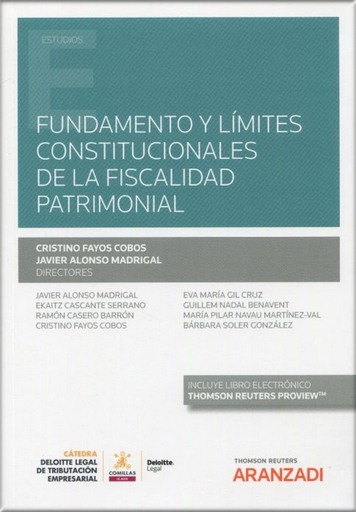 [9788413917870] FUNDAMENTO Y LÍMITES CONSTITUCIONALES DE LA FISCALIDAD PATRIMONIAL