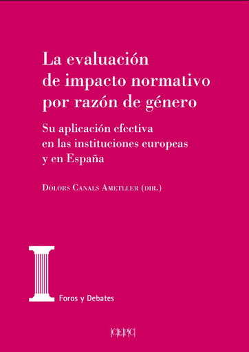 [9788425918148] LA EVALUACIÓN DE IMPACTO NORMATIVO POR RAZÓN DE GÉNERO