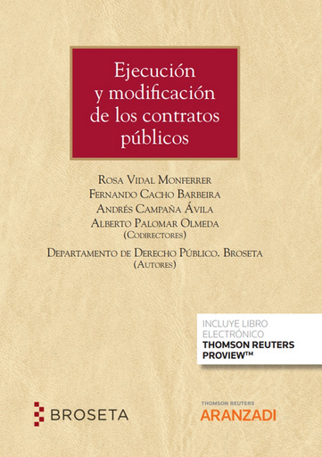 [9788411242226] EJECUCIÓN Y MODIFICACIÓN DE LOS CONTRATOS PÚBLICOS