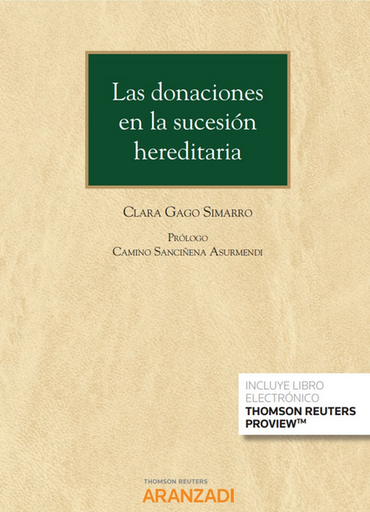[9788413463186] LAS DONACIONES EN LA SUCESIÓN HEREDITARIA