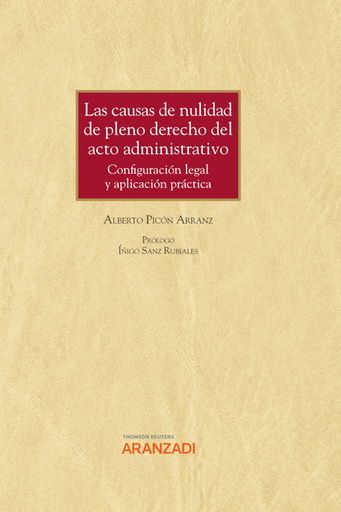 [9788411245111] LAS CAUSAS DE NULIDAD DE PLENO DERECHO DEL ACTO ADMINISTRATIVO
