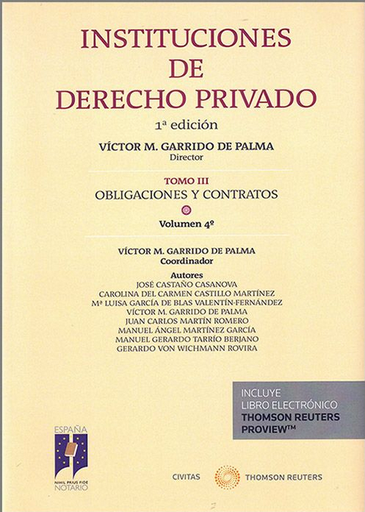[9788413906188] INSTITUCIONES DE DERECHO PRIVADO: (Tomo III: Obligaciones y contratos, Vol. 4)