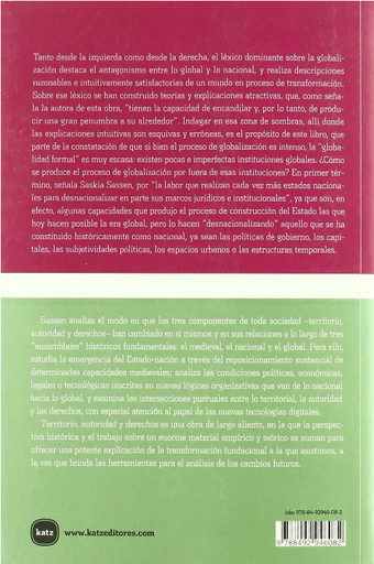 [9788492946082] TERRITORIO, AUTORIDAD Y DERECHOS
