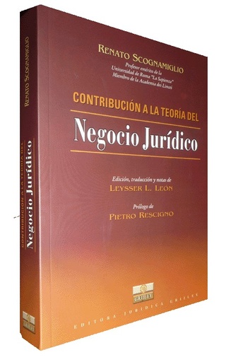 [9972040410] CONTRIBUCIÓN A LA TEORÍA DEL NEGOCIO JURÍDICO
