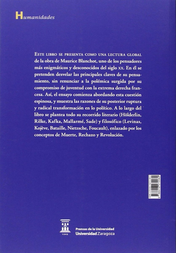 [9788416272082] MAURICE BLANCHOT: LA EXIGENCIA POLÍTICA