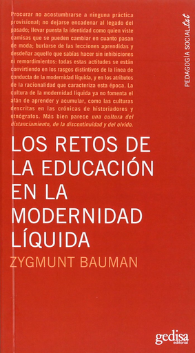 [9788497842297] LOS RETOS DE LA EDUCACIÓN EN LA MODERNIDAD LÍQUIDA