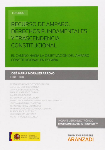 [9788490598405] RECURSO DE AMPARO, DERECHOS FUNDAMENTALES Y TRASCENDENCIA CONSTITUCIONAL