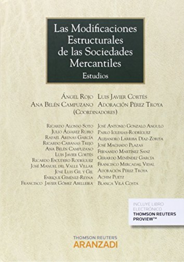 [9788490982853] LAS MODIFICACIONES ESTRUCTURALES DE LAS SOCIEDADES MERCANTILES