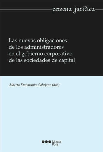 [9788491230335] LAS NUEVAS OBLIGACIONES DE LOS ADMINISTRADORES EN EL GOBIERNO CORPORATIVO DE LAS SOCIEDADES DE CAPITAL