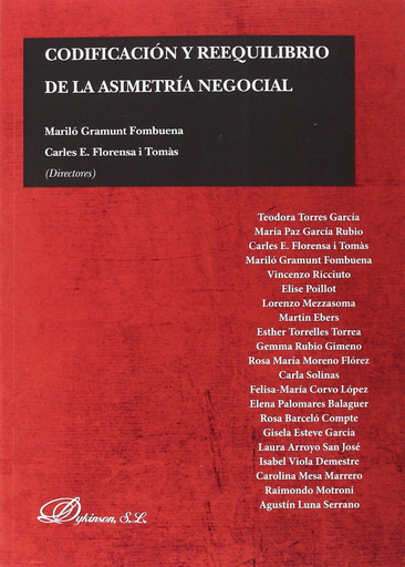 [9788490858844] CODIFICACIÓN Y REEQUILIBRIO DE LA ASIMETRÍA NEGOCIAL